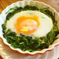 月見なっとう's cooksnap of when they made ☆朝食に☆栄養満点ポパイ半熟エッグ.