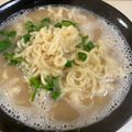 papikun's cooksnap of when they made 牛乳で豚骨醤油ラーメン.