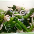 せいじミキ's cooksnap of when they made 菜の花とエノキの麺つゆ和え♪お弁当にも.