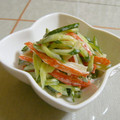 nasubeam's cooksnap of when they made ちょい一品♪きゅうりとカニかまの辛子マヨ.
