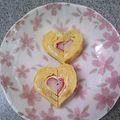 hiriaママ's cooksnap of when they made お弁当に♡ハートのかわいいカニマヨ卵焼き.