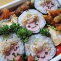 hirotofumi's cooksnap of when they made キャラ弁☆節分の鬼海苔巻き♡.