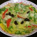 さとこぱんたーに's cooksnap of when they made ミックス豆と三つ葉オープンオムレツピザ風.