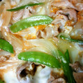 ぴよ１２１'s cooksnap of when they made 玉ねぎ・きぬさや・豚肉の卵とじ.