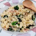 在宅勤務のおじさん's cooksnap of when they made ランチに！生米から作るリゾット♡.