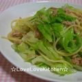 pumo's cooksnap of when they made 春キャベツとツナのパスタ.