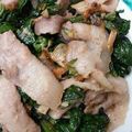 kimimaruo's cooksnap of when they made 塩麹豚肉とちぢみ法蓮草の中華風香り炒め.