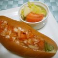 kemeta's cooksnap of when they made 朝食に☆サルサソースのホットドッグ☆.
