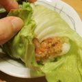 モーリシャス丼's cooksnap of when they made レタスで巻くタコライスおにぎり.