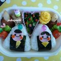＊ぷくよし＊'s cooksnap of when they made ひな祭りキャラ弁＊三角おにぎりdeお雛様.