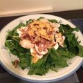 米俵米子's cooksnap of when they made ホウレン草とベーコンの熱ドレサラダ.