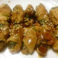 ニャンタコス's cooksnap of when they made 歯ごたえサクサクな長いもの梅しそ豚巻き.