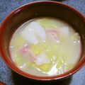 くらら♪☆'s cooksnap of when they made 冬野菜でほっこり☆里芋と白菜の味噌汁.