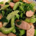 zyagagori's cooksnap of when they made セロリとウインナーのバター炒め.
