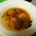 bibiana's cooksnap of when they made 豚ロース肉でロール白菜♪トマト風味♪.