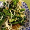 おのチビ's cooksnap of when they made 菜の花ともやしの塩麹ナムル.