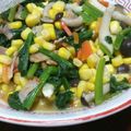 優愛まま☆'s cooksnap of when they made ホウレン草とベーコン、きのこのソテー.