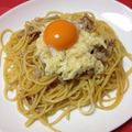 ぼびこさん's cooksnap of when they made 和風パスタ　シャリシャリ月見とろろのせ.