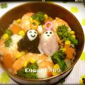kumoakane's cooksnap of when they made ちょこっと雛祭り♪お弁当.