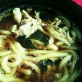 saki1230's cooksnap of when they made ネギどっさり✿深夜の肉うどん✿１０分.