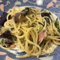 こまこま子's cooksnap of when they made 冷凍茄子と、ベーコンの超簡単☆和風パスタ.