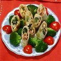 yopyon's cooksnap of when they made ほうれん草チーズのヘルシー焼き春巻.