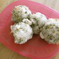 3姉妹ちゃんママ's cooksnap of when they made ちくわの磯辺揚げ風カマンベール味おにぎり.