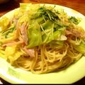 xよっちゃんx's cooksnap of when they made 春ｷｬﾍﾞﾂと生ハムのﾍﾟﾍﾟﾛﾝﾁｰﾉ.