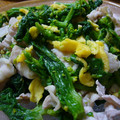 dangosan3's cooksnap of when they made 菜の花と豚肉の辛し和え.