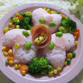 miyuki12's cooksnap of when they made ♡ ピンクのハートの海鮮寿司 ♡.