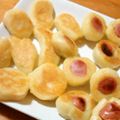 004616's cooksnap of when they made もっちもち❤ウインナー入りポテトもち.