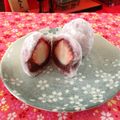 yui8miko1's cooksnap of when they made こどもと作る♪　簡単『いちごだいふく』　.