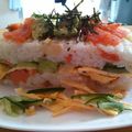 mai★ﾏﾏ's cooksnap of when they made ひなまつりに・３色寿司（菱形の押し寿司）.