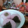 かかかママ♪'s cooksnap of when they made 桜餅？ピンクのおにぎり.