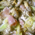 azuki1963's cooksnap of when they made 簡単きのことベーコンの卵とじ！！.