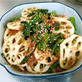 mikacchi's cooksnap of when they made れんこんと菜の花＊梅ポン酢サラダ♪.