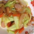 あやママ99's cooksnap of when they made ウインナーとキャベツの照り焼き炒め.