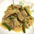 nuri0's cooksnap of when they made ◎鶏もも肉とれんこんの味噌炒め.