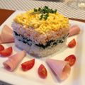 ikehana's cooksnap of when they made おひなさま３色押し寿司.