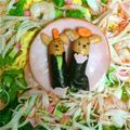 マオレモン's cooksnap of when they made お内裏様とお雛様：簡単キャラ弁おかず.