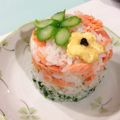 riepipi's cooksnap of when they made ひな祭りに花ちらし　わんこと一緒に！.