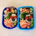 kanabonz's cooksnap of when they made キャラ弁 フォーゼ＆ウィザード弁当.