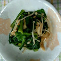 ゆーみんもも's cooksnap of when they made 簡単過ぎ＠＠小松菜、えのき、あげの煮浸し.