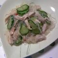 volvol's cooksnap of when they made 鶏ときゅうりのサラダ☆チリソース風味.