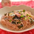 jelwee's cooksnap of when they made ランチに♪韓国風ほろ旨☆彩りそうめん☆.