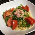 mafo611's cooksnap of when they made ツナと青じそオイルの和風醤油パスタ.