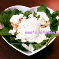 anochi。's cooksnap of when they made きのことほうれん草の温玉シーザーサラダ♪.
