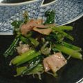 あきゆうた's cooksnap of when they made かぶの葉とベーコンのカリッと炒め.