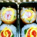 もりもりたまご's cooksnap of when they made いなりで♪小さなお花の巻き寿司.