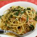 藤うさぎ's cooksnap of when they made 春菊とベーコンのスパゲッティ.